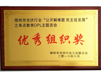 2018“公開(kāi)解難題-民主促發(fā)展”之單點(diǎn)教育OPL主題活動(dòng)優(yōu)秀組織獎(jiǎng)